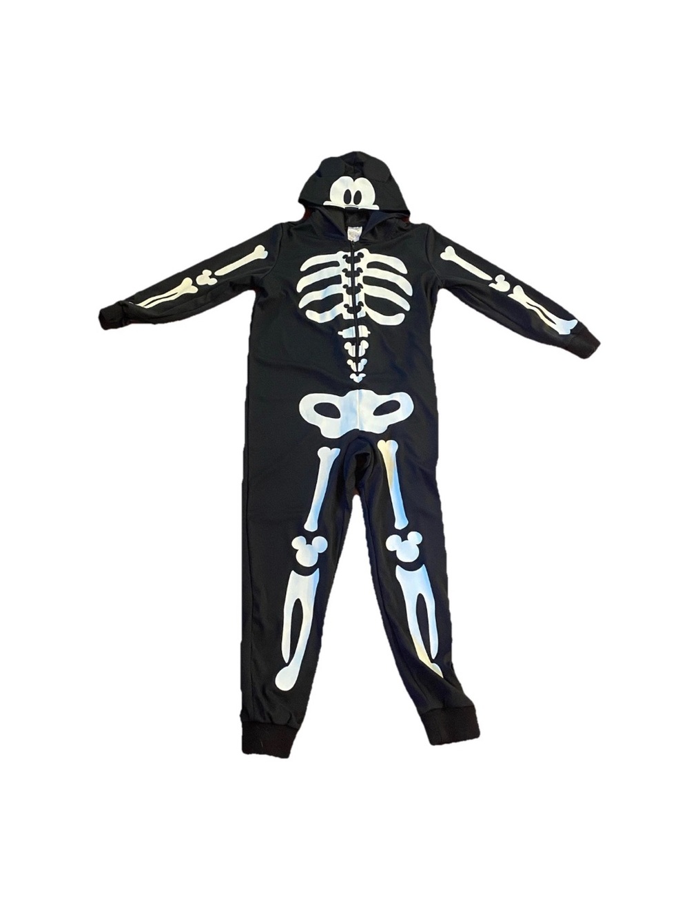 Disney Black and White Skeleton Hoodie Onesie - Glow Print